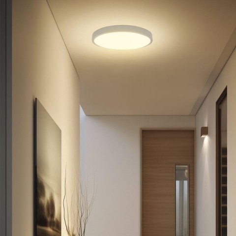 Oprawa sufitowa plafoniera V-TAC 24W LED SAMSUNG CHIP okrągły 35cm natynkowy pilot czujnik ruchu IP44 biały VT-8624S 4000K 2500l