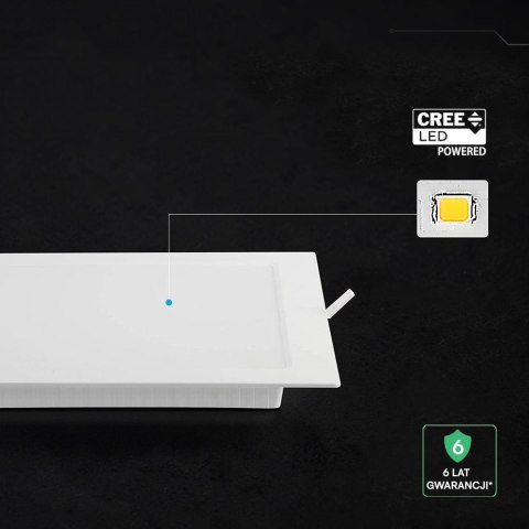 Panel wpuszczany downlight V-TAC 18W LED CREE CHIP kwadrat 295x295mm VT-61024CCT 3000K-4000K-6500K 2640lm 6 lat gwarancji