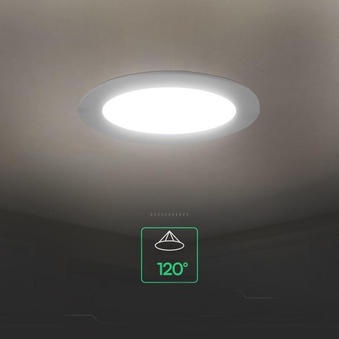 Panel wpuszczany downlight V-TAC 18W LED CREE CHIP okrągły 220x28mm VT-61018CCT 3000K-4000K-6500K 1980lm 6 lat gwarancji