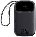 Powerbank Baseus EnerFill FC31 QPow3 20000 mAh 22,5 W PD 3.0 QC 3.0 czarny + kabel USB-C i Lighthing