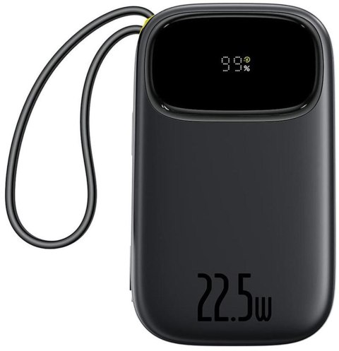 Powerbank Baseus EnerFill FC31 QPow3 20000 mAh 22,5 W PD 3.0 QC 3.0 czarny + kabel USB-C i Lighthing