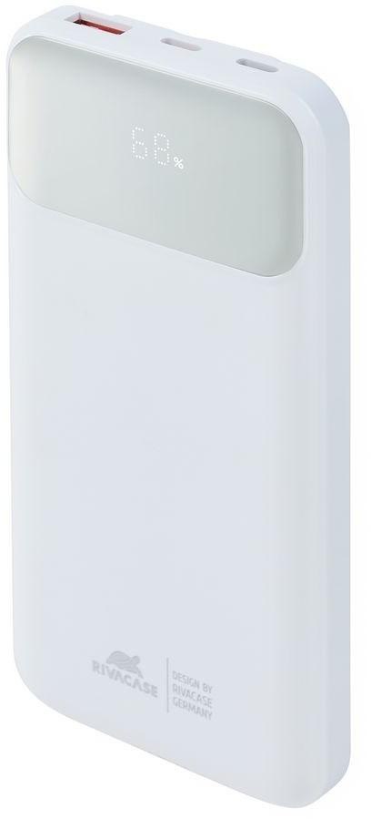 Powerbank Rivacase 10000mAh 22.5W PD 2x USB-C 1x USB-A VA2211 biały + kabel USB-C i Lightning