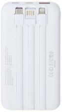 Powerbank Rivacase 10000mAh 22.5W PD 2x USB-C 1x USB-A VA2211 biały + kabel USB-C i Lightning