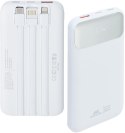 Powerbank Rivacase 10000mAh 22.5W PD 2x USB-C 1x USB-A VA2211 biały + kabel USB-C i Lightning