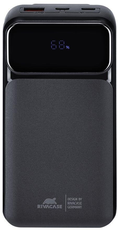 Powerbank Rivacase 20000mAh 22.5W PD 2x USB-C 1x USB-A VA2221 czarny + kabel USB-C i Lightning