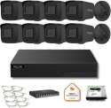 Zestaw monitoringu Hilook 8x IPC-B141H-C black z dyskiem 2TB