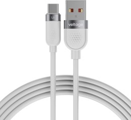 Kabel USB-A / USB-C Voltage Silicone 66W PD 100cm biały