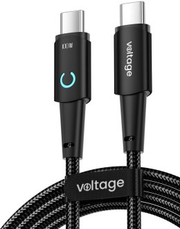 Kabel USB-C / USB-C Voltage PowerAngle 100W PD 100cm czarny
