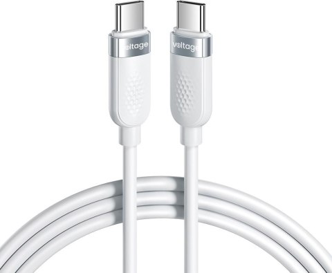 Kabel USB-C / USB-C Voltage Silicone 100W PD 100cm biały