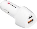 ŁADOWARKA SAMOCHODOWA Forcell Carbon CC50-1A1C 38 W 1x USB-C 1x USB-A PD 3.0 QC 3.0 BIAŁA
