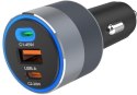 ŁADOWARKA SAMOCHODOWA Forcell F-Energy 65 W 2x USB-C 1x USB-A PD 3.0 QC 4.0 SZARA