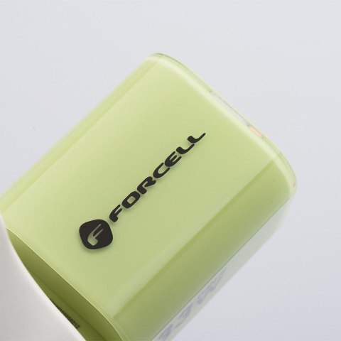 ŁADOWARKA SIECIOWA Forcell F-Energy GaN III VT-41 33 W 1x USB-C 1x USB-A PD 3.0 QC 4.0 ZIELONA