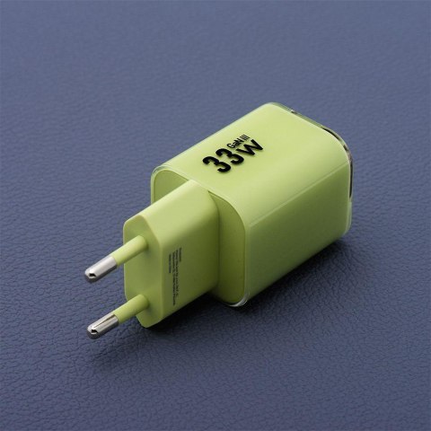 ŁADOWARKA SIECIOWA Forcell F-Energy GaN III VT-41 33 W 1x USB-C 1x USB-A PD 3.0 QC 4.0 ZIELONA