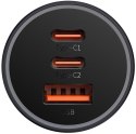 Ładowarka samochodowa Baseus Golden Contractor Pro CGJP010013 65 W 2x USB-C 1x USB-A ciemnoszara