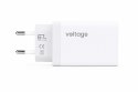 Ładowarka sieciowa Voltage GaN Charger 67W PD 3.0 QC 3.0 USB-A 2x USB-C biała