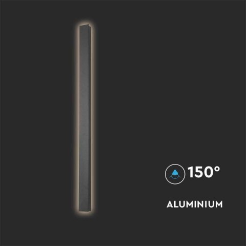 Oprawa ścienna elewacyjna LED linia V-TAC 16W IP65 czarna 100cm VT-1176 4000K 2250lm