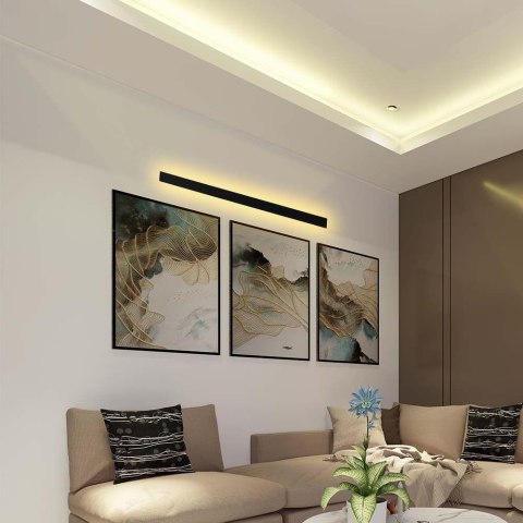 Oprawa ścienna elewacyjna LED linia V-TAC 16W IP65 czarna 100cm VT-1176 4000K 2250lm