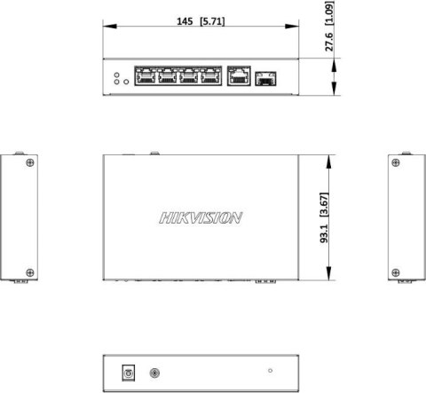 Switch Hikvision DS-3E1506P-EI/M-4P1T1F(O-STD)