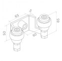 Uchwyt PSG 60.023.7016 60mm górny do bram przesuwnych (2 rolki) antracytowy RAL7016
