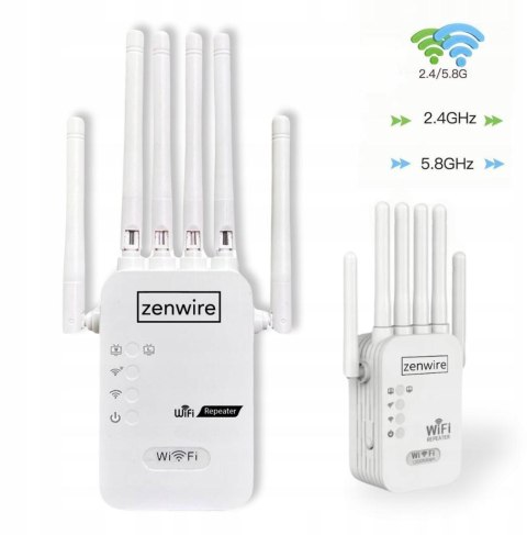 Wzmacniacz Sygnału Repeater WiFi 5 Zewnętrzny Repeater Access Point Zenwire WD-R1201U 1200 Mb/s