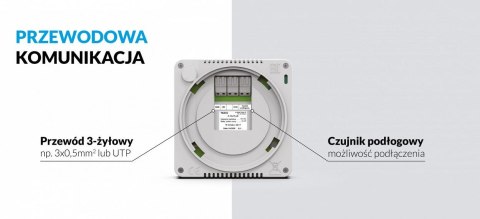 Bezprzewodowy regulator pokojowy czarny R-10S PLUS Tech Sterowniki