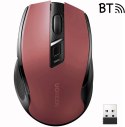 Mysz optyczna Ugreen MU006 bezprzewodowa USB 2.4GHz / Bluetooth 5.0 4000 DPI - czerwona