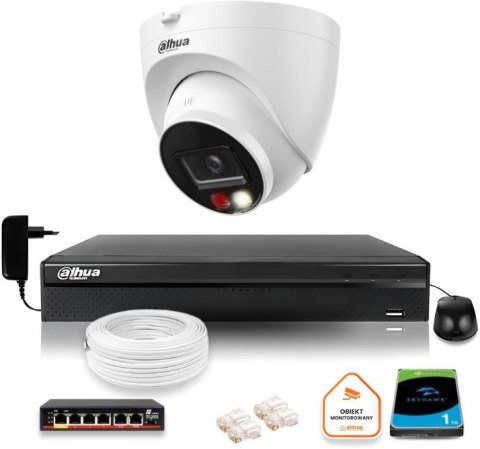 ZESTAW Kamera IP Dahua 6mpx IPC-HDW1639T-A-IL-0280B-S6 + DYSK