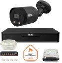 Zestaw monitoringu IP BCS Point 1x Kamera BCS-P-TIP28FWR3L2-Ai2-G Rejestrator z dyskiem