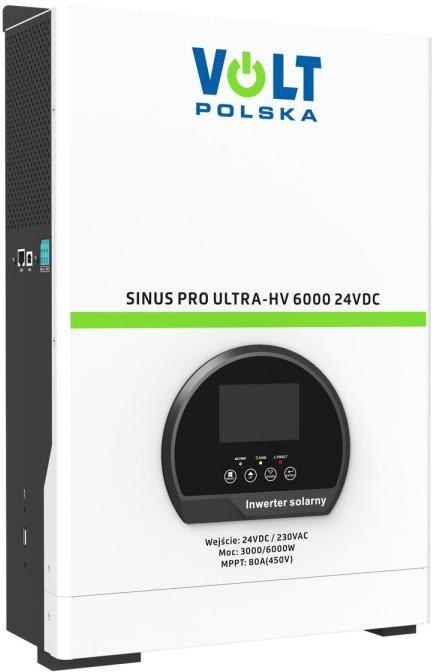 Przetwornica inwerter solarny Volt Polska SinusPro Ultra-HV 6000 24V/230V 3000/6000W 80A MPPT (450V)