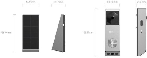 Wideodomofon Ezviz EP3x (3MP+2MP) zasilany bateriami z panelem słonecznym